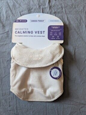 Weighted Calm Dog Vest - Light Gray, Size X-small